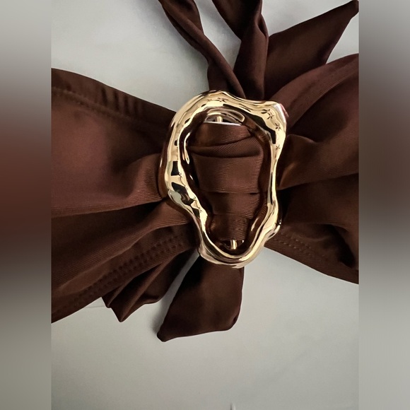 Chic Brown Bandeau Bikini Set - Picture 7 of 11